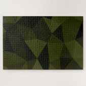 Dunkles Arenschwarz geometrisches Messmuster cool Puzzle (Horizontal)