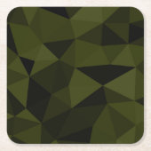 Dunkles Arenschwarz geometrisches Messmuster cool Rechteckiger Pappuntersetzer (Vorderseite)