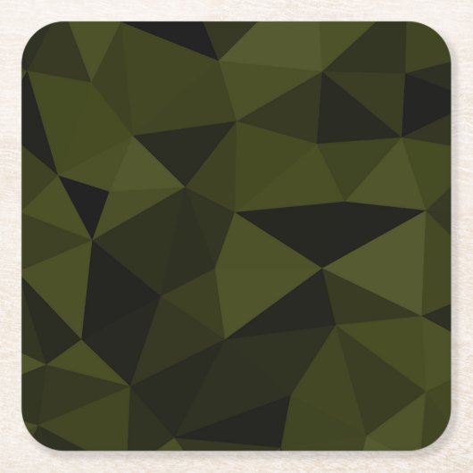 Dunkles Arenschwarz geometrisches Messmuster cool Rechteckiger Pappuntersetzer (Vorderseite)