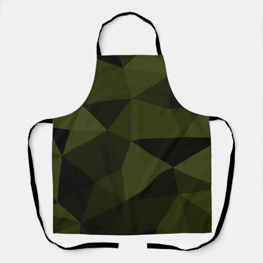 Dunkles Arenschwarz geometrisches Messmuster cool Schürze (Vorderseite)