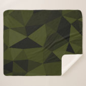 Dunkles Arenschwarz geometrisches Messmuster cool Sherpadecke (Vorderseite (Horizontal))