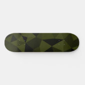 Dunkles Arenschwarz geometrisches Messmuster cool Skateboard (Horizontal)