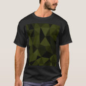 Dunkles Arenschwarz geometrisches Messmuster cool T-Shirt (Vorderseite)