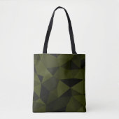 Dunkles Arenschwarz geometrisches Messmuster cool Tasche (Vorderseite)