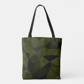 Dunkles Arenschwarz geometrisches Messmuster cool Tasche (Rückseite)