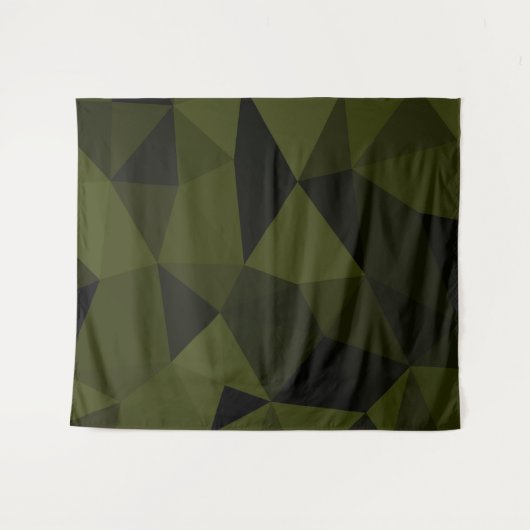 Dunkles Arenschwarz geometrisches Messmuster cool Wandteppich (Vorderseite (Horizontal))