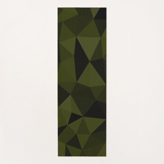 Dunkles Arenschwarz geometrisches Messmuster cool Yogamatte (Vorderseite)