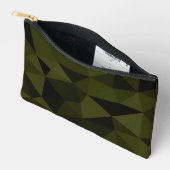 Dunkles Arenschwarz geometrisches Messmuster cool Zubehörtasche (Offen)