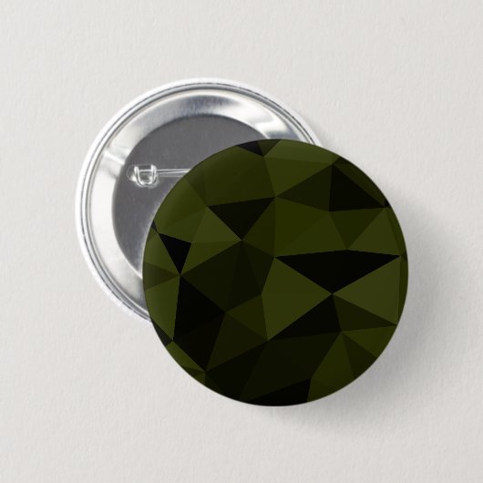 Dunkles Armee-Grün schwarzes geometrisches Maschen Button (Vorne & Hinten)