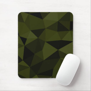 Dunkles Armeegrün schwarzes geometrisches Maschenm Mousepad