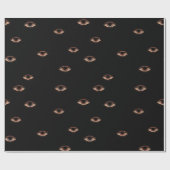 Dunkles Augenmuster-Wrap-Papier Geschenkpapier (Flach)