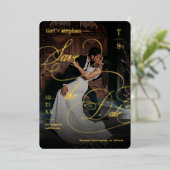 Dunkles ausgeblendetes Foto Ultra Big Script Save Folieneinladung (Stehend vorne)