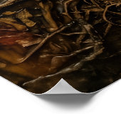 Dunkles Baum des Lebens Relief-Gemälde Poster | Br (Ecke)
