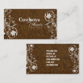 Dunkles bearbeitetes Leder Browns und Visitenkarte (Vorne/Hinten)