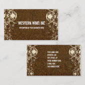 Dunkles bearbeitetes Leder Browns und Visitenkarte (Vorne/Hinten)