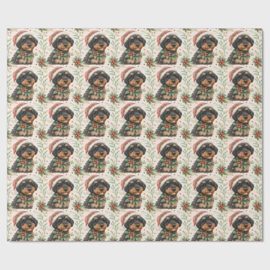 Dunkles Berenedoodle-Geschenkpapier Geschenkpapier (Flach)