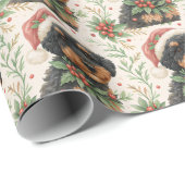 Dunkles Berenedoodle-Geschenkpapier Geschenkpapier (Rolleneckpunkt)