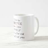 Dunkles bitteres und zu heiß für Sie Kaffeetasse (VorderseiteRechts)
