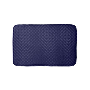 Dunkles Blau Islamisches Geometrisches Muster Badematte