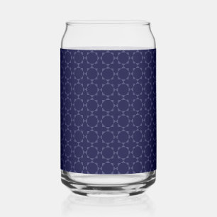 Dunkles Blau Islamisches Geometrisches Muster Dosenglas