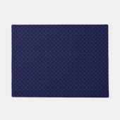 Dunkles Blau Islamisches Geometrisches Muster Fußmatte (Vorderseite)