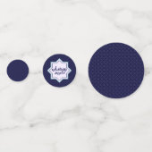 Dunkles Blau Islamisches Geometrisches Muster Konfetti (Vorderseiten)