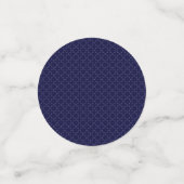 Dunkles Blau Islamisches Geometrisches Muster Konfetti (Klein Vorderseite)