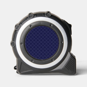 Dunkles Blau Islamisches Geometrisches Muster Maßband