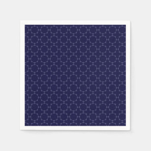 Dunkles Blau Islamisches Geometrisches Muster Serviette