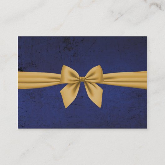 Dunkles Blau mit Goldbuw Begleitkarte (Rückseite)