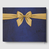 Dunkles Blau mit Goldbuw Gästebuch (Rückseite)