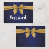 Dunkles Blau mit Goldbuw Platzkarte (Vorne/Hinten)