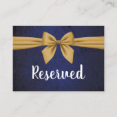 Dunkles Blau mit Goldbuw Platzkarte (Vorderseite)
