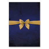 Dunkles Blau mit Goldbuw Tischnummer (Rückseite)