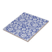 Dunkles Blaudamaskusmuster Fliese (Seite)