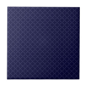 Dunkles blaues islamisches geometrisches Muster Fliese