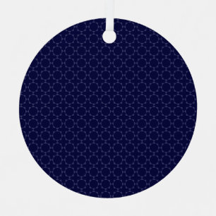 Dunkles blaues islamisches geometrisches Muster Ornament Aus Metall