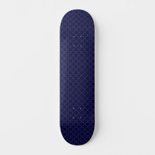 Dunkles blaues islamisches geometrisches Muster Skateboard
