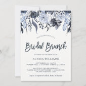 Dunkles Blumen| modernes Aquarell-BrautBrunch Einladung (Vorderseite)