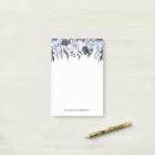 Dunkles Blumen| modernes Aquarell Post-it Klebezettel (Auf Schreibtisch)