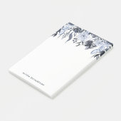 Dunkles Blumen| modernes Aquarell Post-it Klebezettel (angewinkelt)