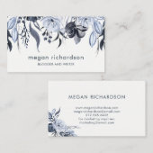 Dunkles Blumen| modernes Aquarell Visitenkarte (Vorne/Hinten)