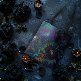 Dunkles Blumendesign Tasche