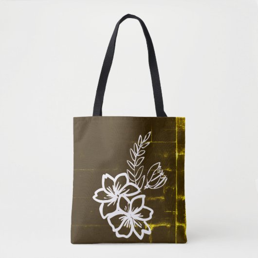 Dunkles Blumendesign Tasche (Vorderseite)