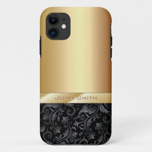 Dunkles Blumenluxusgoldmetallischer iPhone 5 Fall Case-Mate iPhone Hülle
