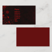 Dunkles Blumenmuster Visitenkarte (Vorne/Hinten)