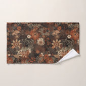 Dunkles Boho-Terrakotta-Sage-Botanikmuster Badhandtuch Set (Handtuch)