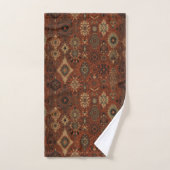 Dunkles Boho-Terrakotta-Sage-Botanikmuster  Badhandtuch Set (Handtuch)