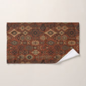 Dunkles Boho-Terrakotta-Sage-Botanikmuster  Badhandtuch Set (Handtuch)