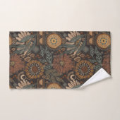 Dunkles Boho-Terrakotta-Sage-Botanikmuster Badhandtuch Set (Handtuch)